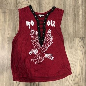 Sleeveless lace tee!